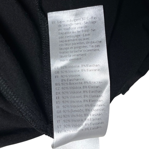 OSKA Women's Black Top Size 4 12/14 Large Slinky Knit Tunic Lagenlook Boxy Comfy - Picture 8 of 8